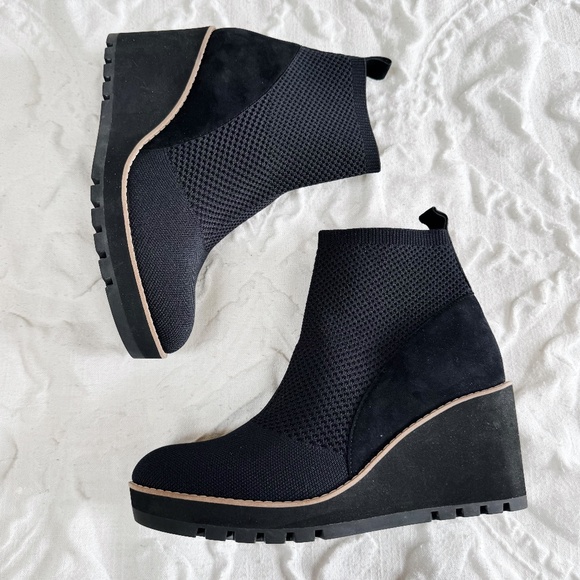 Eileen Fisher Quill Platform Wedge Bootie Size 10 New - Picture 1 of 7
